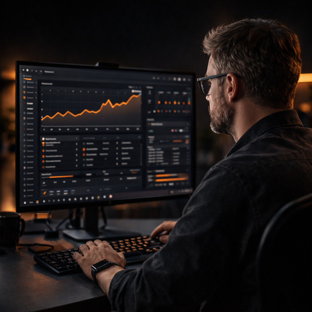 IT technician monitoring systems for Cape Town business — iPrism IT Solutions